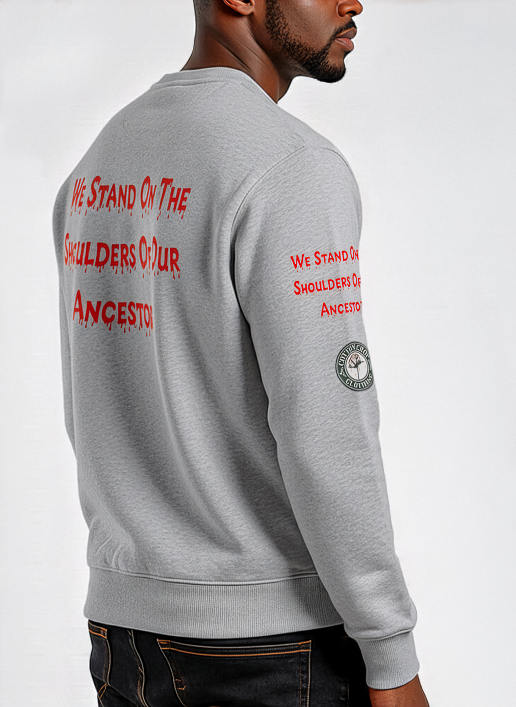 Cotton Crop Clothing Double Side Branded Heather Sweatshirt