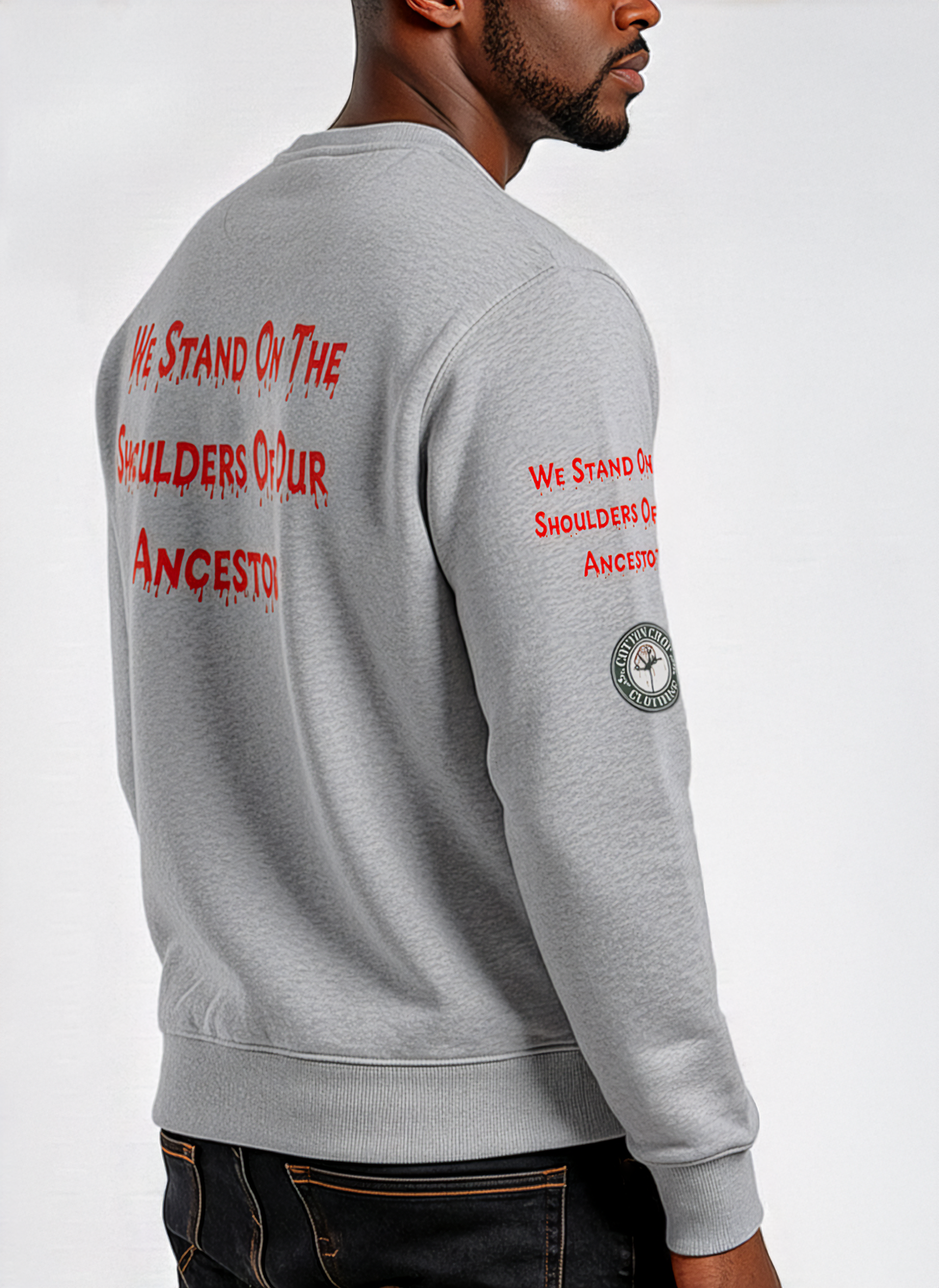 Cotton Crop Clothing Double Side Branded Heather Sweatshirt