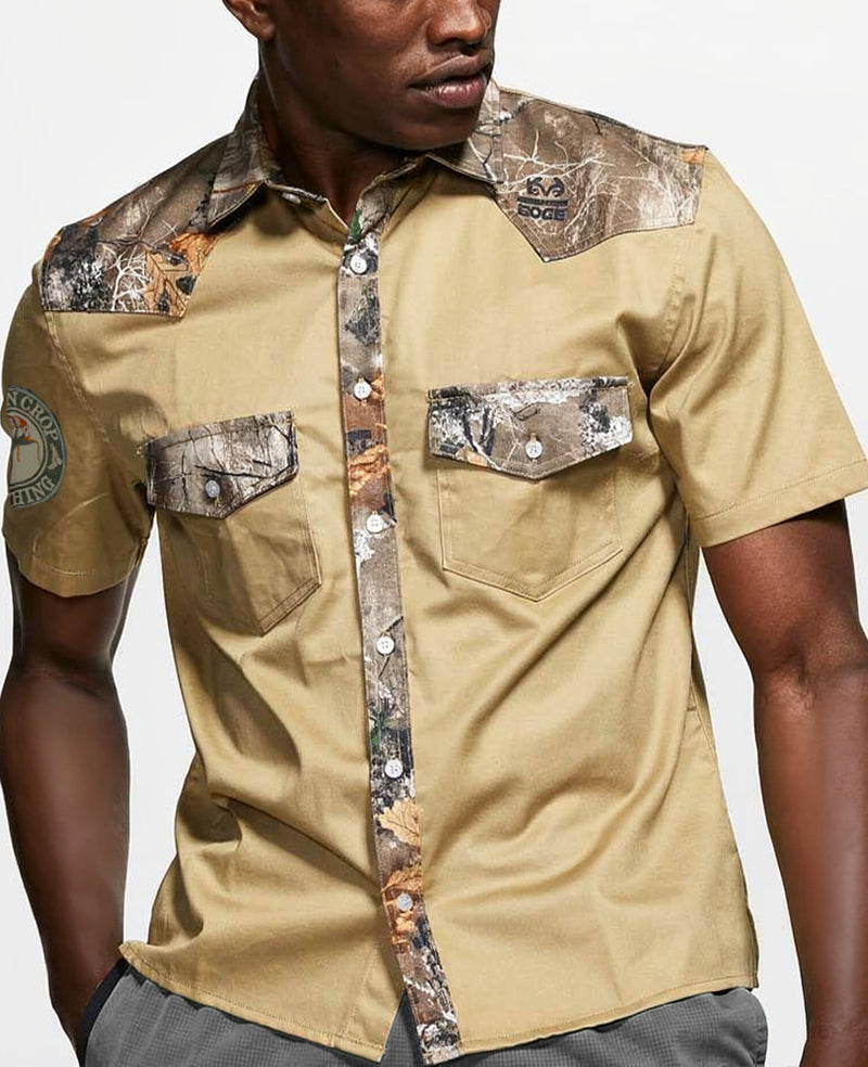 Cotton Crop Clothing Western Cotton Button Down Camo Shirt
