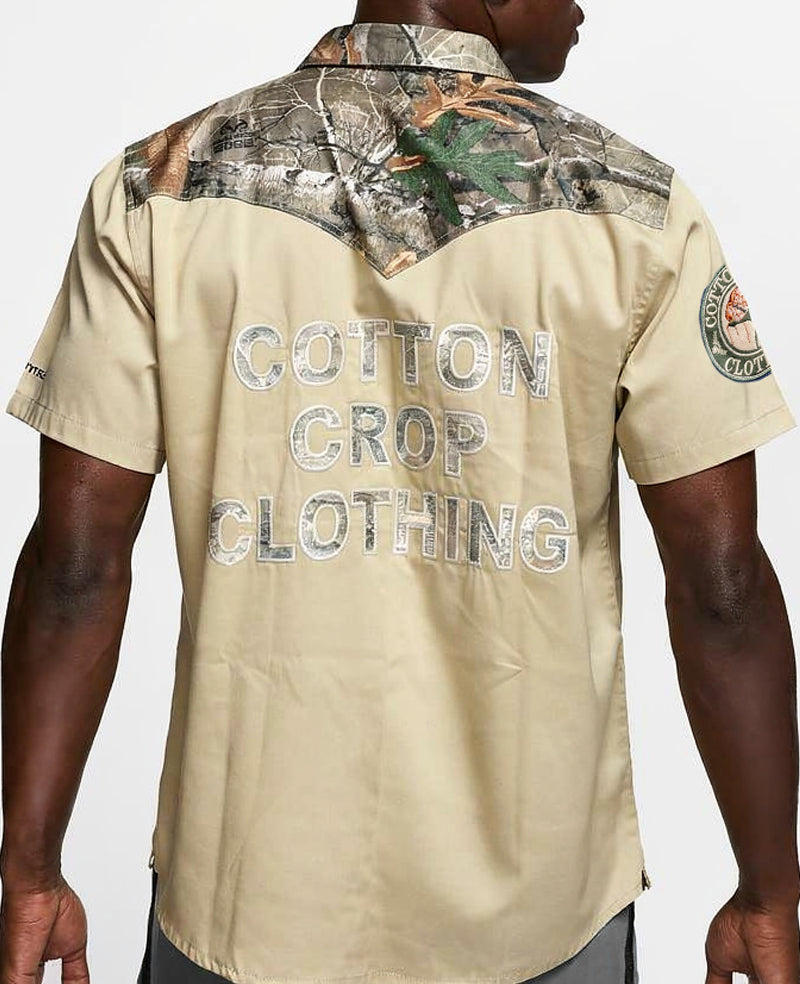 Cotton Crop Clothing Western Cotton Button Down Camo Shirt