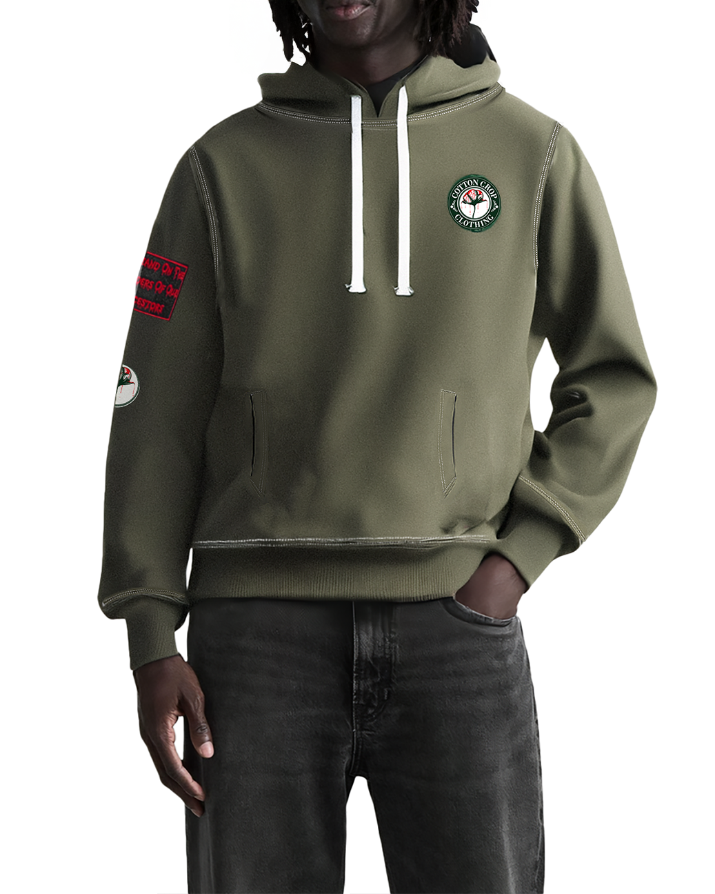 Cotton Crop Clothing Hoodie (Army Green)